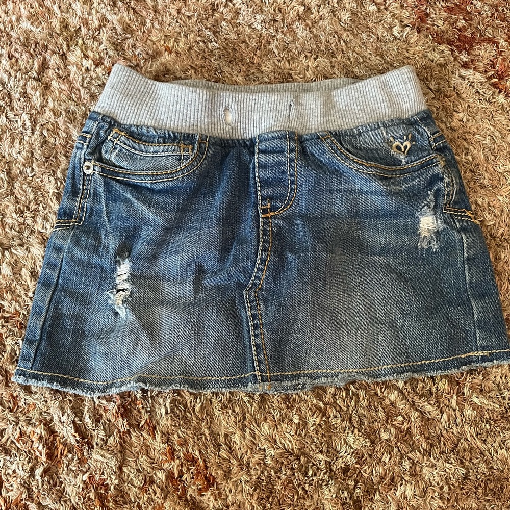 Girls Justice Size 7R Denim Skirt with built-in shorts